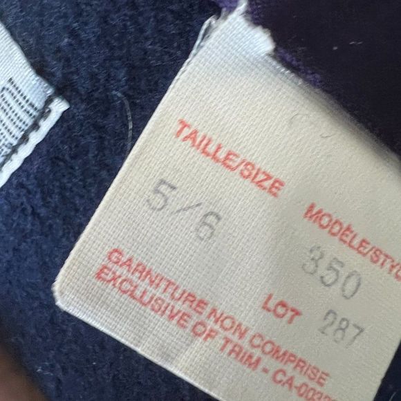 creation Pierre Bouchard navy %100 Wool long Coat women's sz SP - Picture 6 of 7